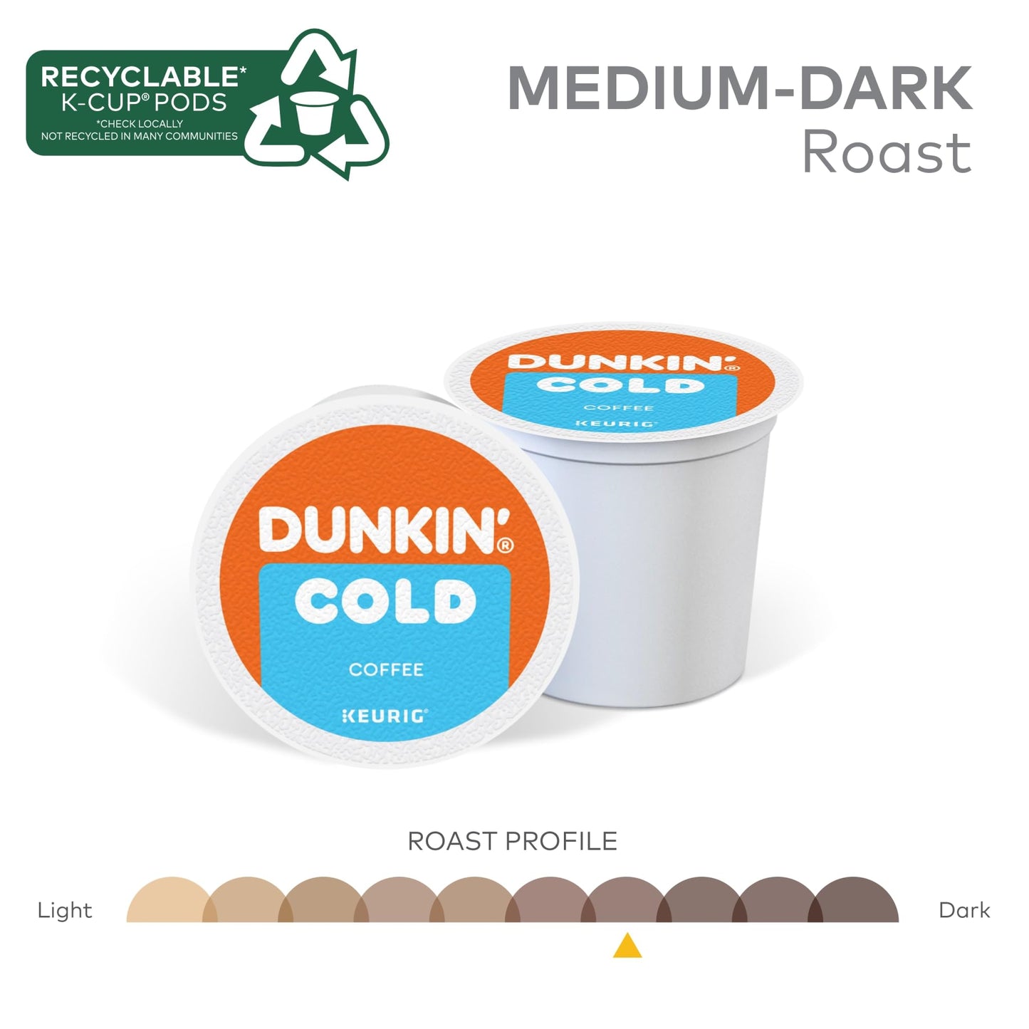Dunkin Brew Over Ice Keurig Single Serve K-Cup Pods, 4.14 Oz, 22 Pods Per Pack, Case Of 4 Packs