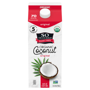 So Delicious Dairy Free Coconut Milk, Original, Vegan, Non-Gmo Project Verified, Half Gallon