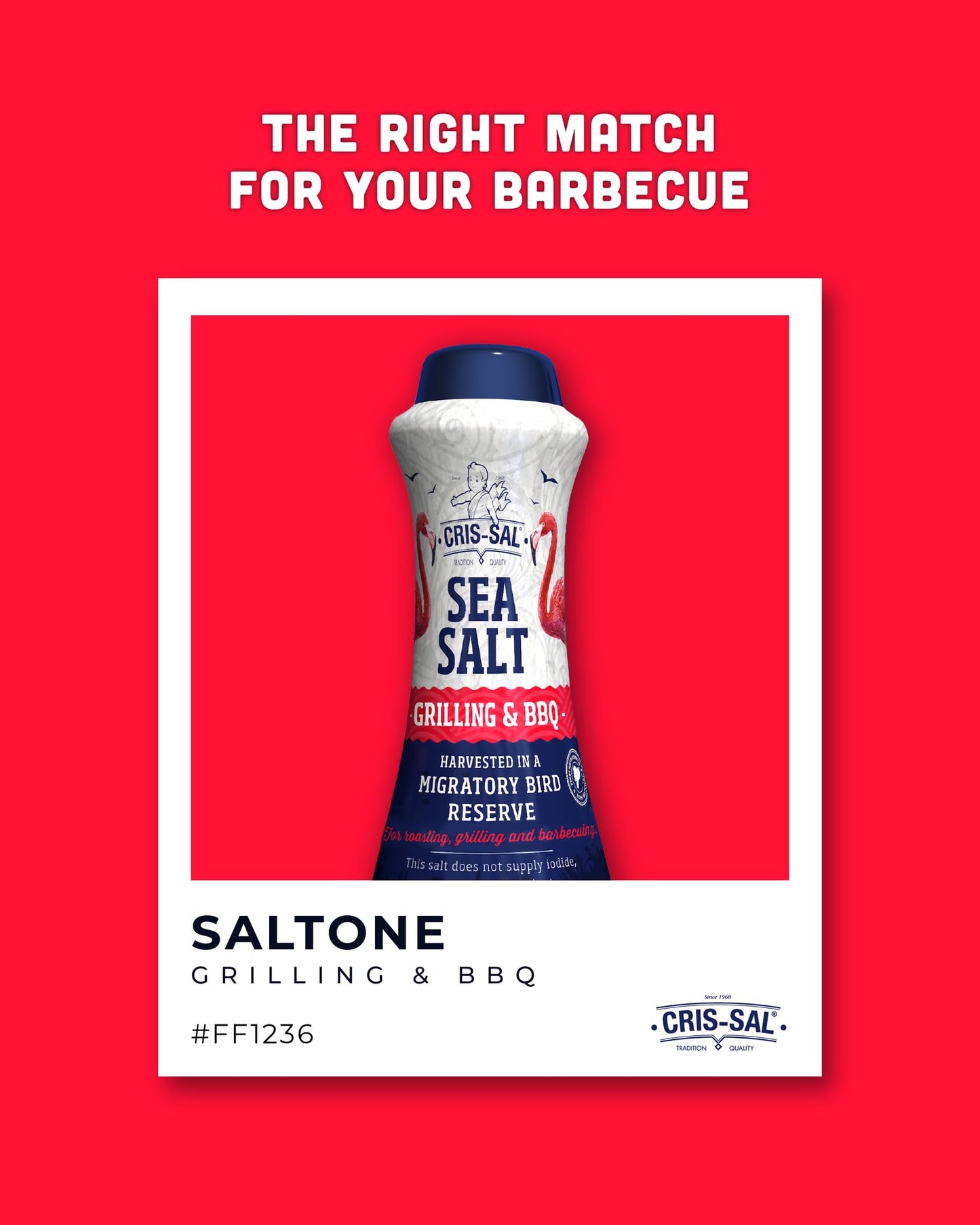 Cris-Sal Gourmet Grilling Sea Salt, Coarse Diamond Crystal Full Flavor Natural Grain Salt, Great for Cooking, Baking, Table Seas