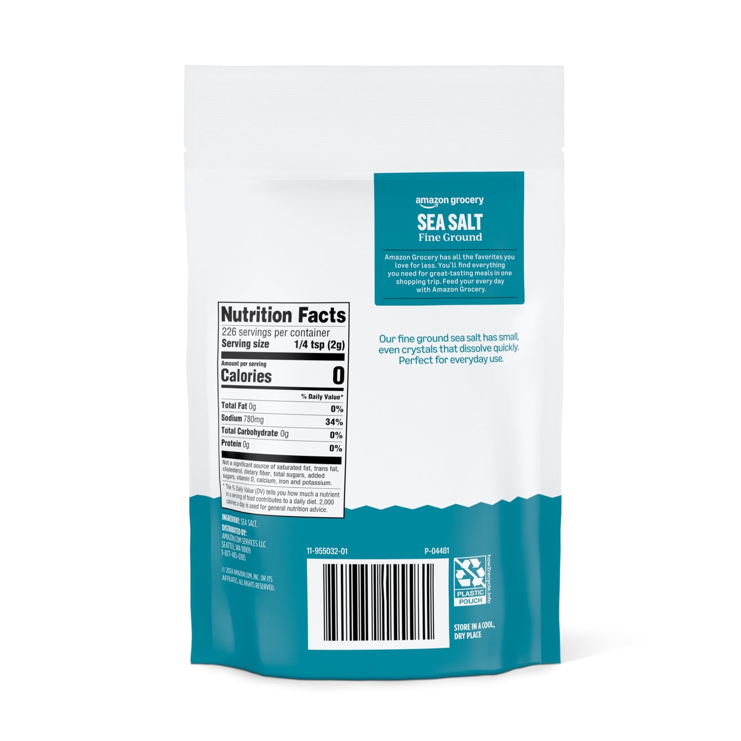 large online retailer Grocery Sea Salt Fine Ground, 1 Pound, Previously Happy Belly, Packaging May Vary