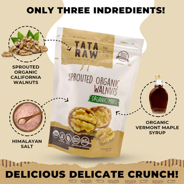 Tata Raw - Sprouted Organic Maple Walnuts -1 Lb