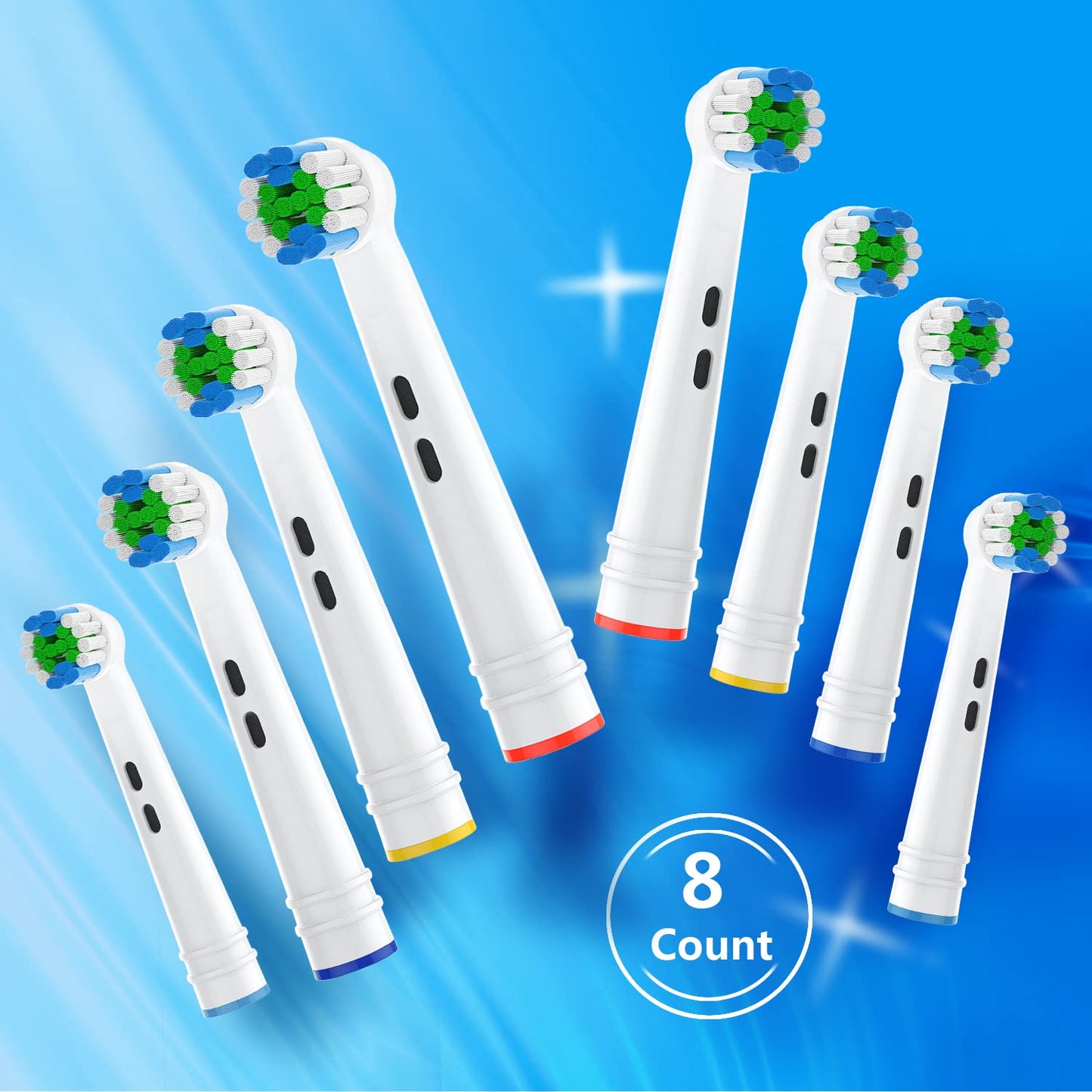 Replacement Toothbrush Heads Fit For Oral B Electric Toothbrushes, 8Pcs, Repuesto For Oral B Pro 100 500 1000 1500 2000 2500 300