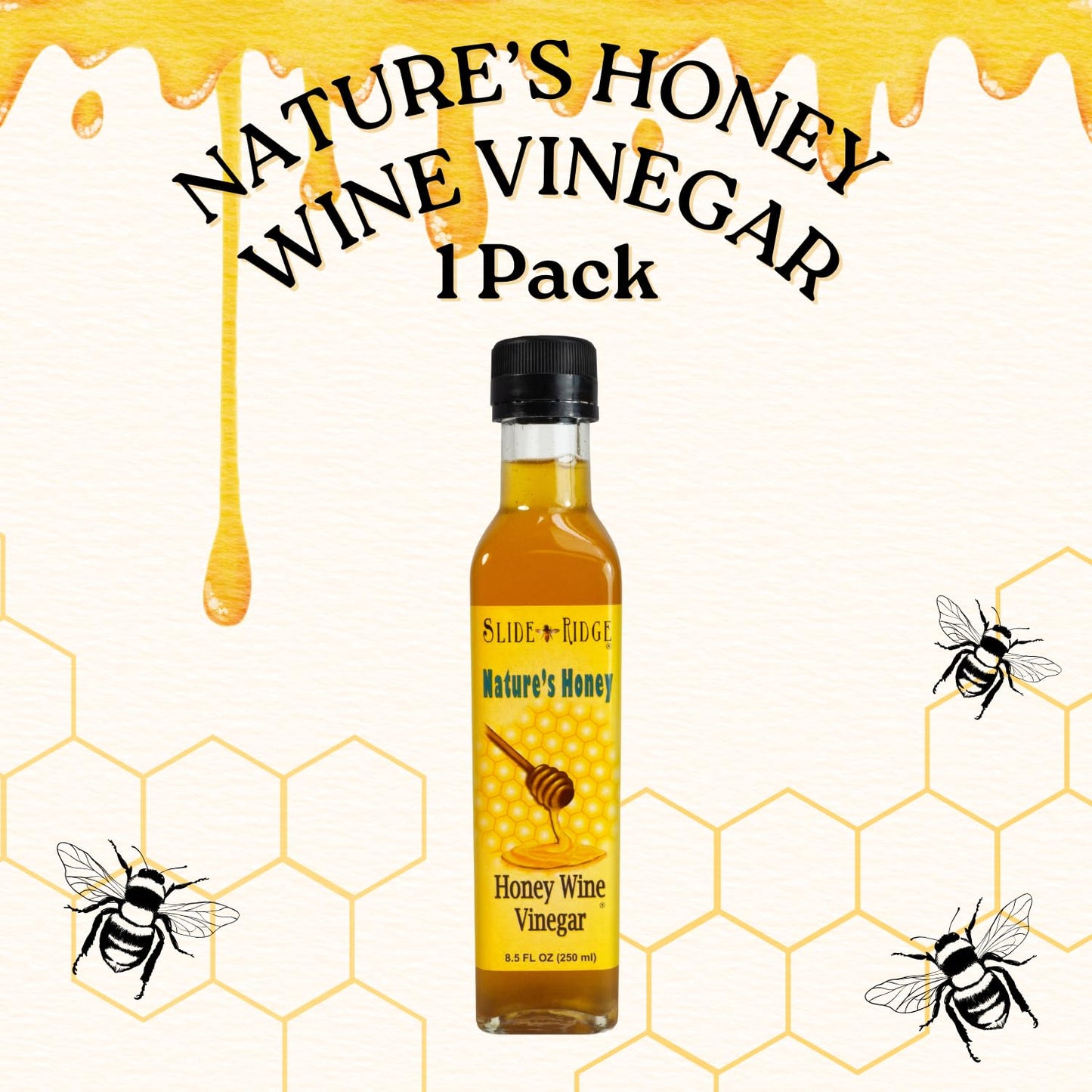 Slide Ridge Honey Wine Vinegar, 8.5 Ounce, Pack of 1