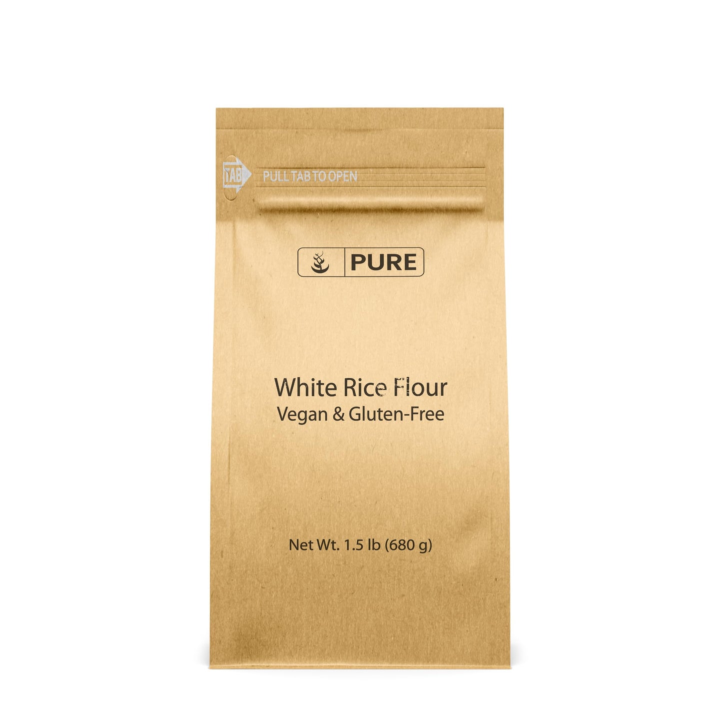 Pure Original Ingredients White Rice Flour (1.5 lb) Unbleached & Untreated, Flour Alternative, Vegan.