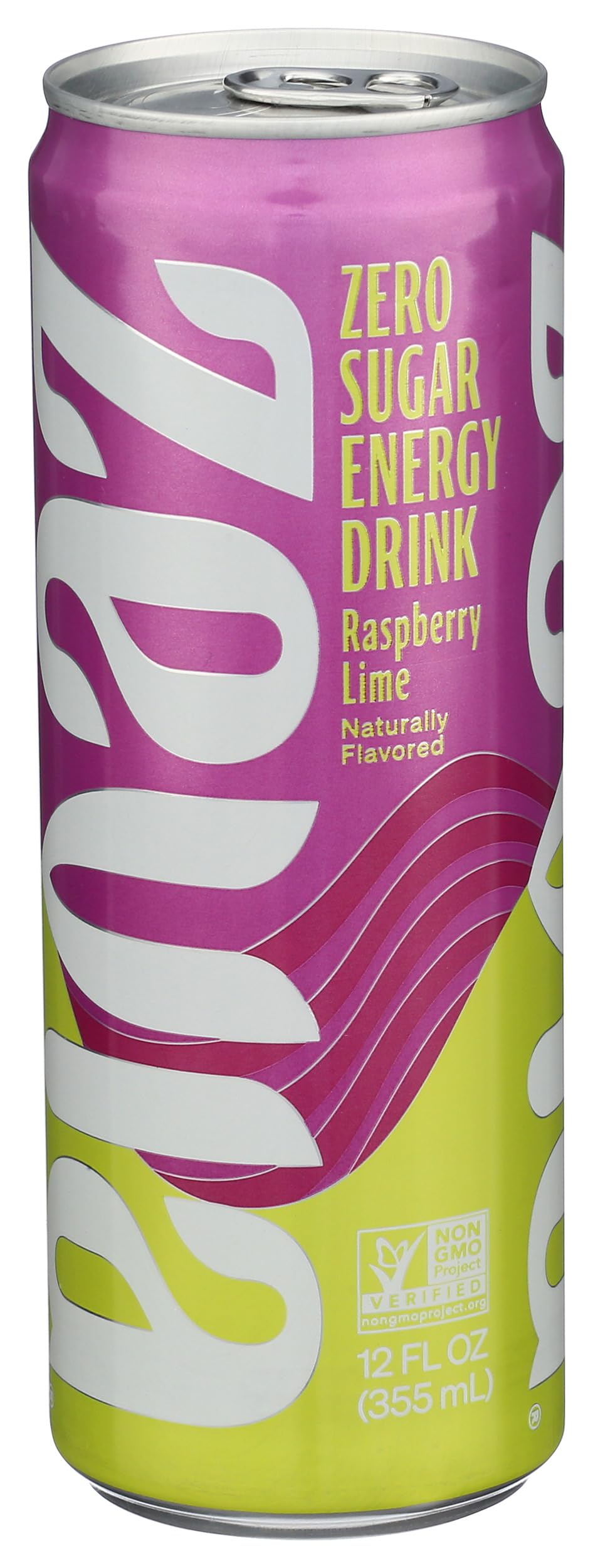 Zevia Energy Drink, Raspberry Lime Flavor, 12 Fl Oz Can, Pack of 1