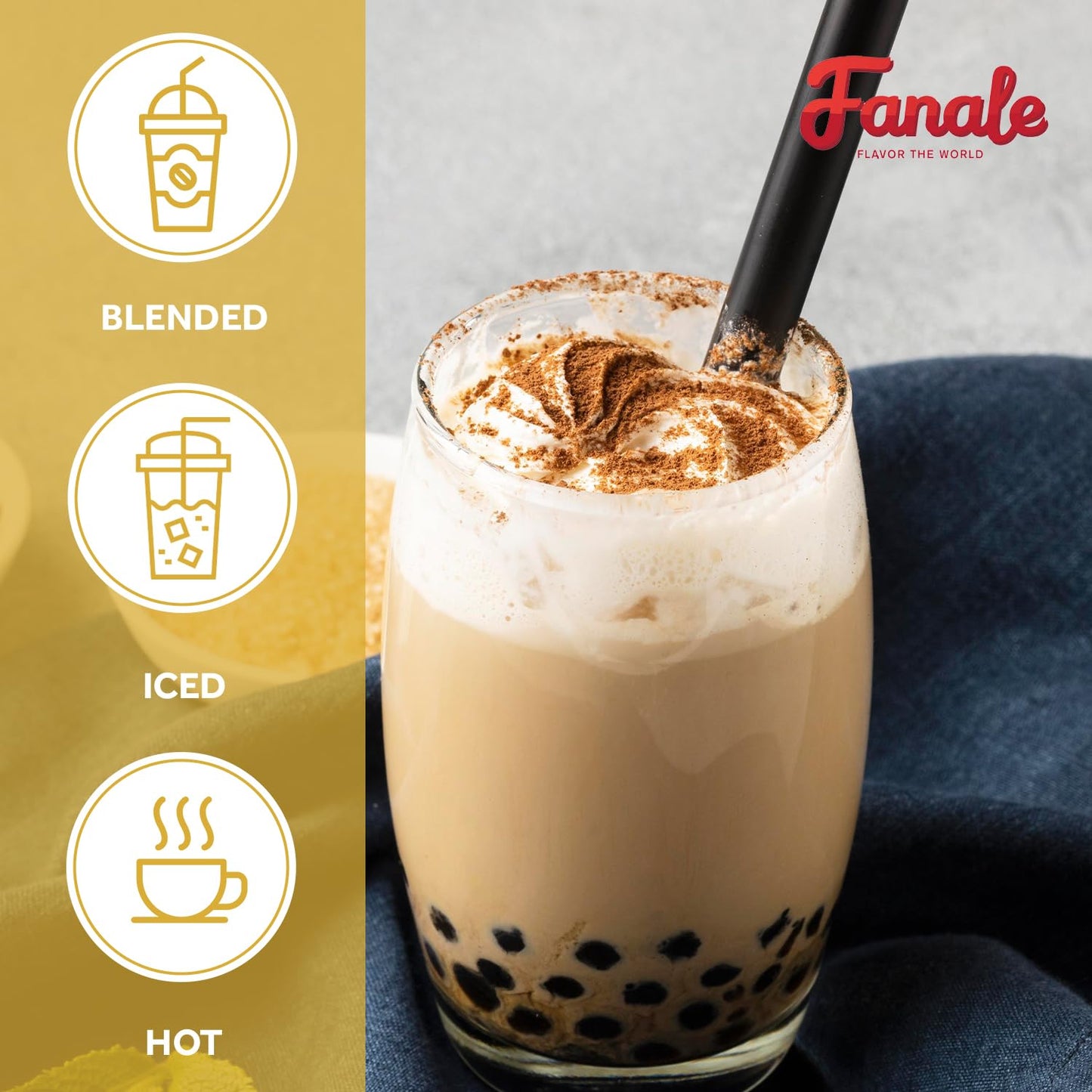 Fanale Premium Tiramisu Flavor Powder | Bubble Tea Flavoring Powder | Perfect For Baking, Smoothies, And Drinks - 2.2 Lb 1Kg | P