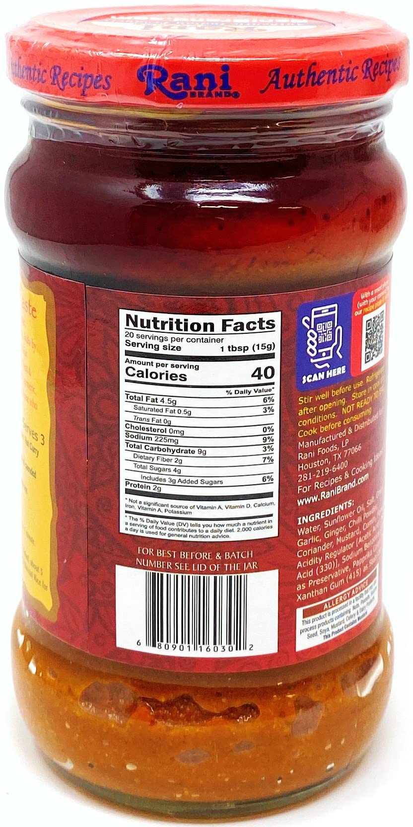 Rani Curry Paste Hot (Spice Paste) 10.5Oz (300G) Glass Jar ~ No Colors | All Natural | Non-Gmo | Vegan | Gluten Free | Indian Or