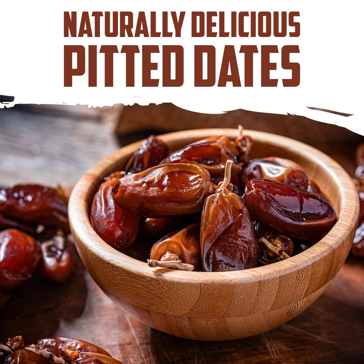 TIVOZY Pitted Dates, Bulk 4lbs Pack, Delicious Deglet Noor Dates for Baking, Energy Bites, and Salads