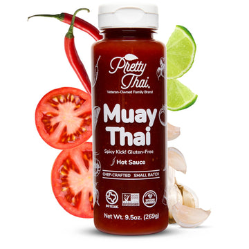 Pretty Thai Muay Thai Sauce, Gluten Free Certified Non-GMO Authentic Stir Fry, Ramen & Dipping Sauce, 100% Natural Thai Chili Hot Sauce Condiment & Rice Seasoning