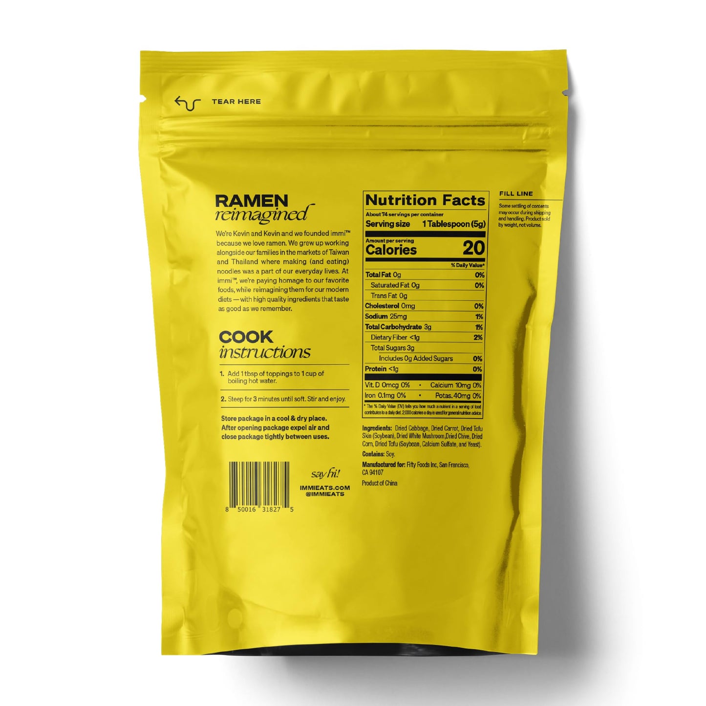 Ramen Vegetable Mix, 13 Oz, Carrots, Cabbage, Chives, Corn, Mushrooms, Tofu Cubes, Tofu Skin, Flavorful Vegetable Topping For Cu