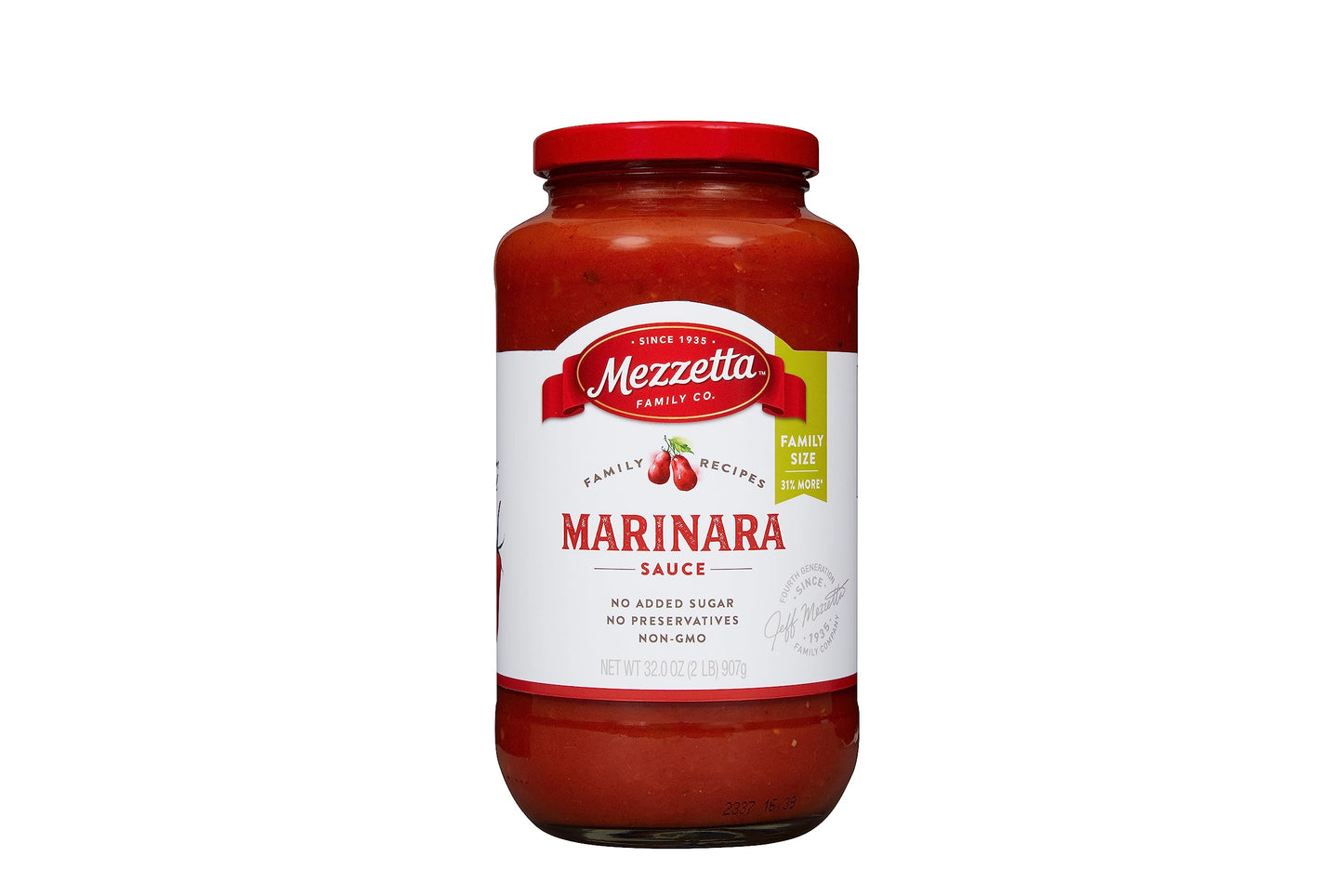 Mezzetta Family Recipes Marinara Sauce, Family Size | Vegan, Non-Gmo, Gluten Free, Keto | 32 Ounce Jar (Pack Of 6)