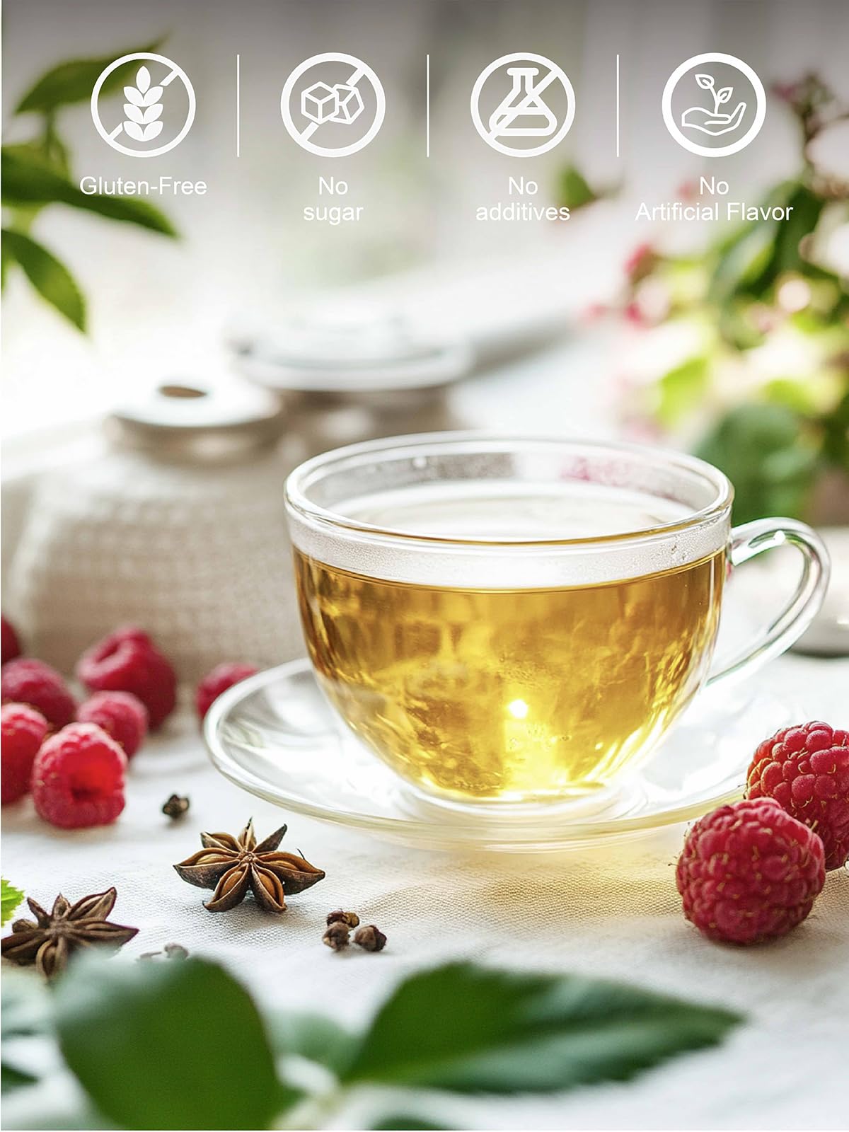 Teelux Passionfruit Raspberry Green Tea, Passion Fruit & Raspberry Flavored Green Tea, Aromatic & Refreshing, 100 Count