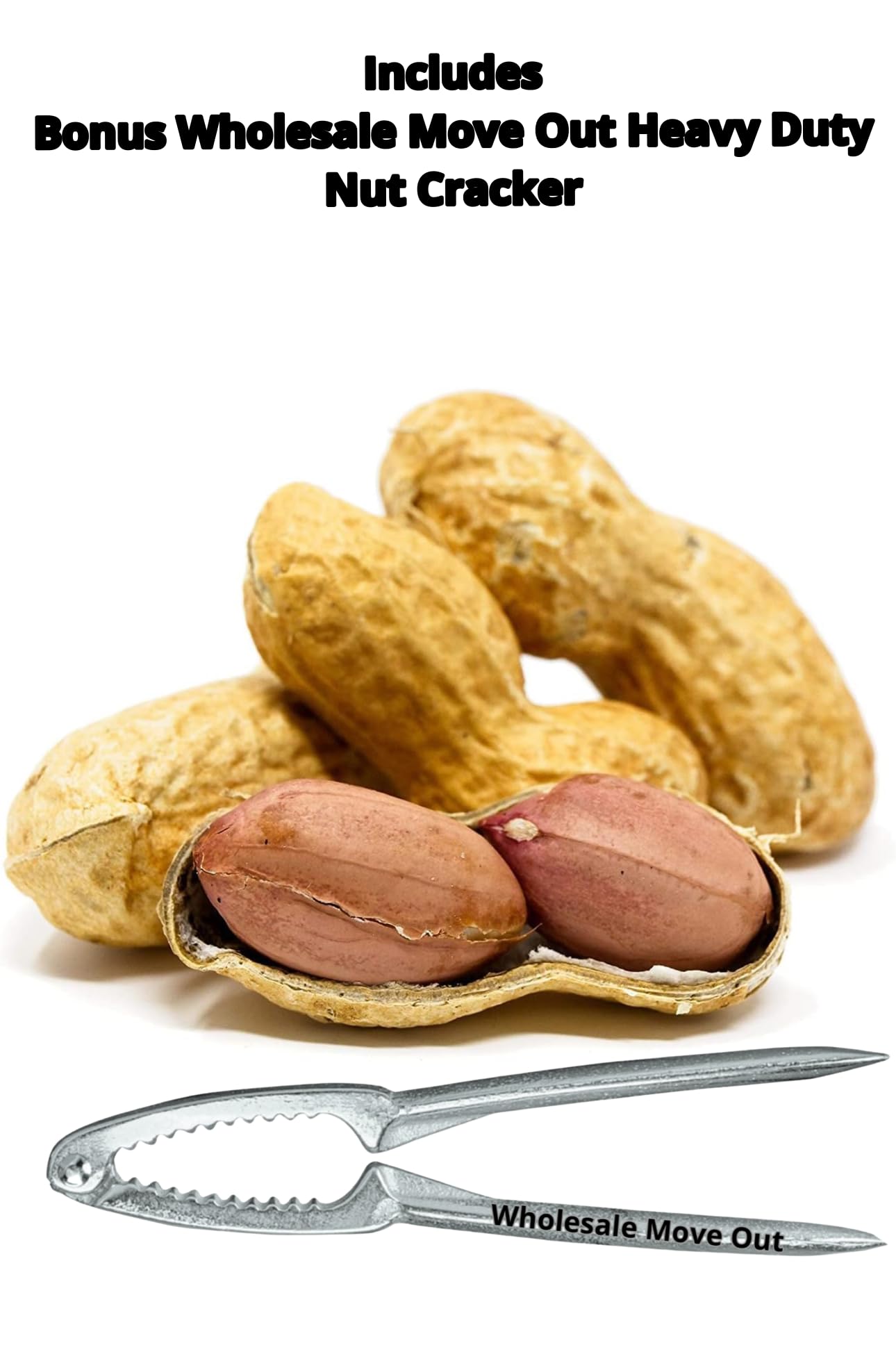 In-Shell Peanuts Fancy, Roasted Unsalted, 2 Lbs Bulk Bag With Bonus Nut Cracker, Usa Grown, A Natural Healthy Snack
