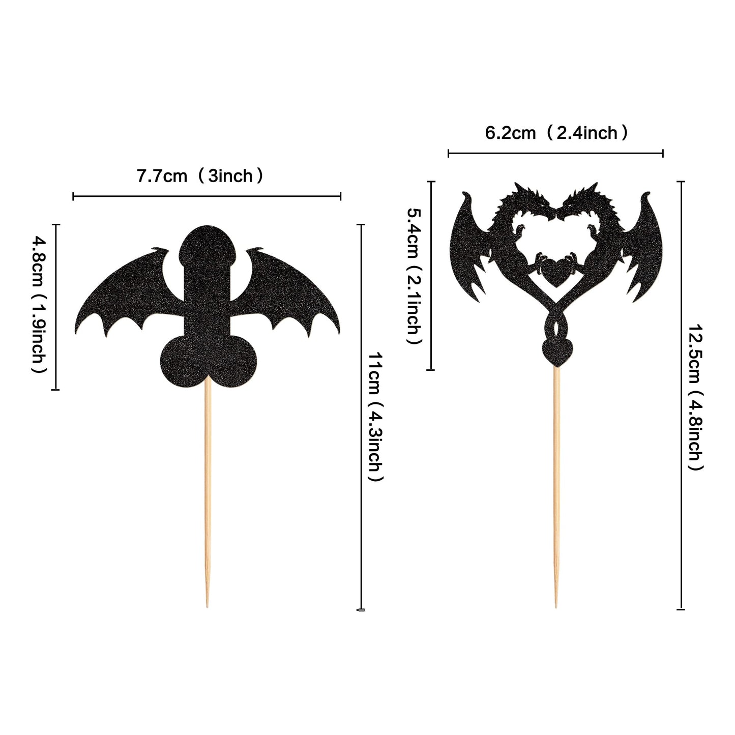 Ercadio 24 Pack Dragon Love Cupcake Toppers Dragon Heart Tcake Picks Dinosaur Cupcake Topper Dragon Cupcake Toppers Picks For Dr