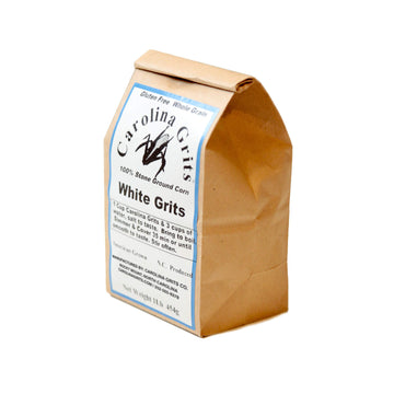 Carolina Grits Company Traditionally Stone Ground Carolina White Grits, non-GMO, Whole Grain and Gluten Free - 2 Packs (2 Pounds