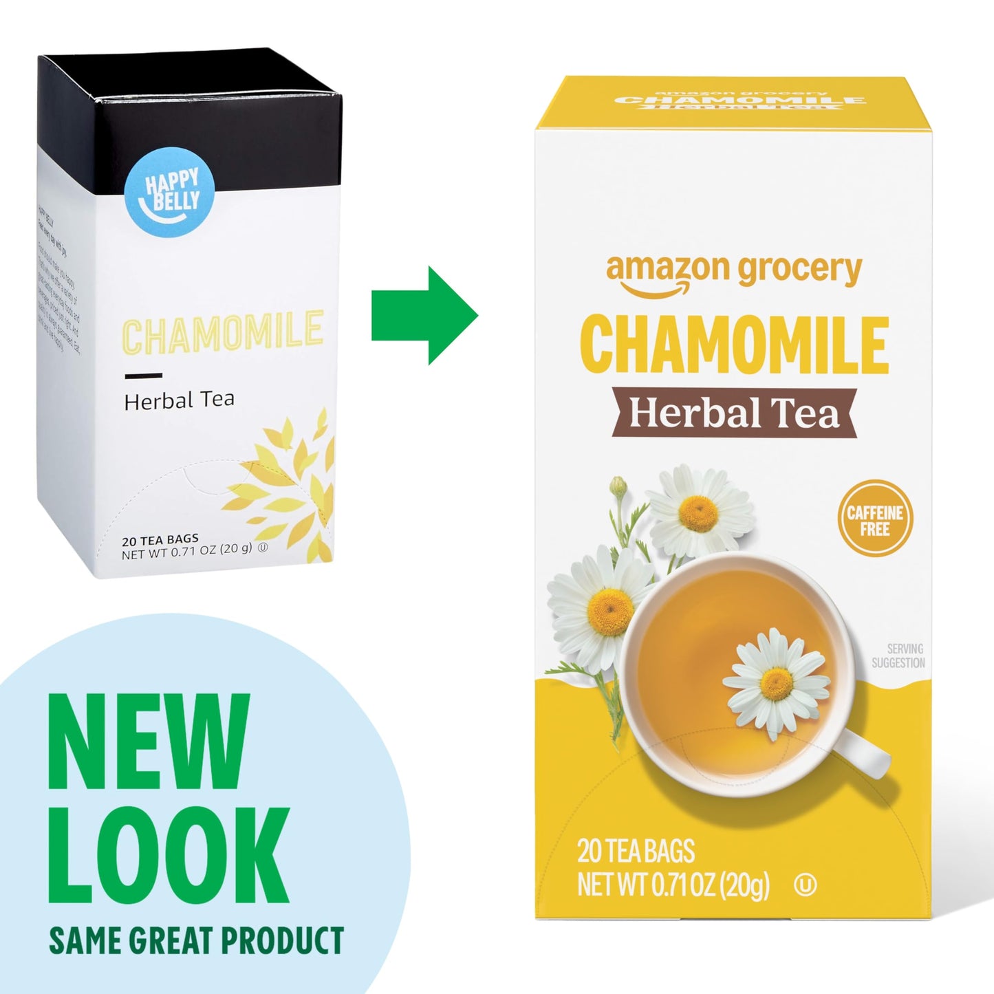 large online retailer Grocery Chamomile Herbal Tea Bags, 20 Count, Herbal Tea, Caffeine-Free