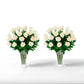 Aquarossa Farms - 48 White Roses Bouquet, Fresh Flowers for Delivery, Flower Fresh Bouquet, Gift Idea for Graduation, Birthday, 