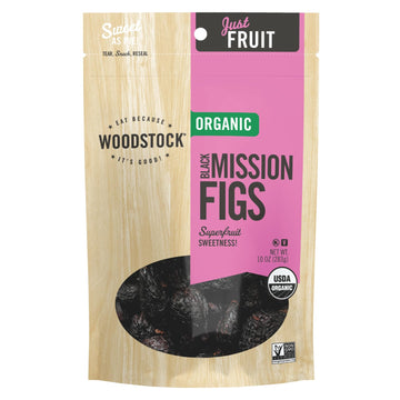 Woodstock Organic Black Mission Figs, 10 oz. - Case of 8, Non-GMO, Gluten-Free, Kosher