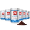 Illy Ground Coffee Espresso - 100% Arabica Coffee Ground – Classico Decaf Roast - Notes Of Caramel, Toasted Bread & Chocolate - Rich Aromatic Profile - No Preservatives – 8.8 Ounce, 6 Pack