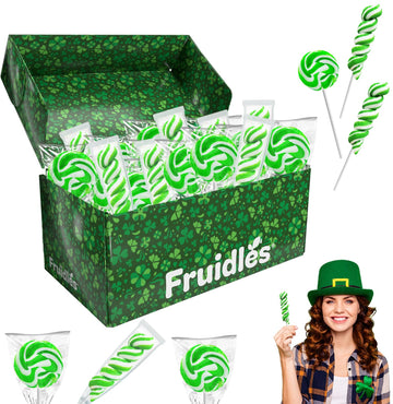 Fruidles St. Patrick'S Day Swirl Variety Lollipops, Party Favor Box, Individually Wrapped (36-Pack)