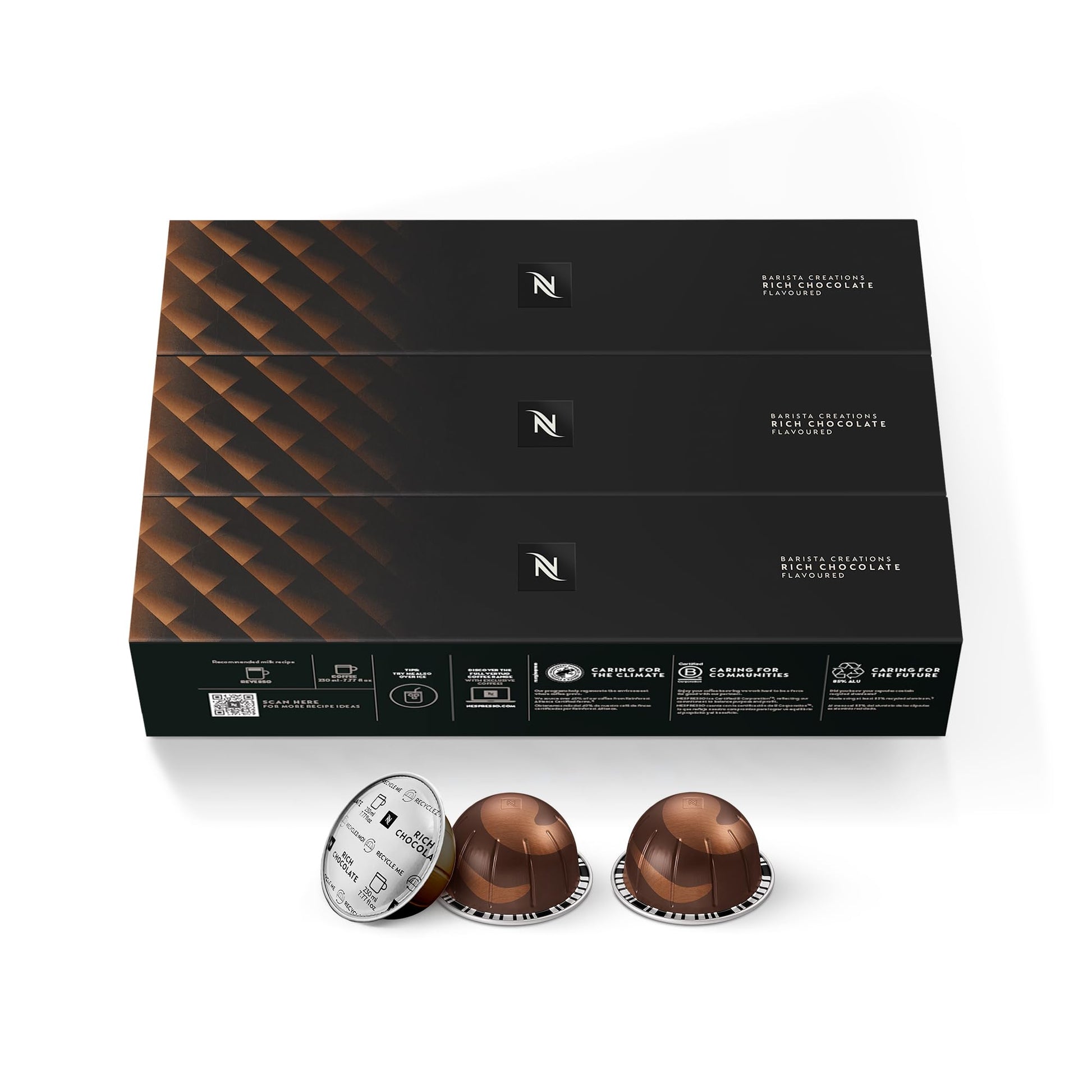 Nespresso Capsules Vertuo Rich Chocolate Mild Roast Coffee Pods 30 Count