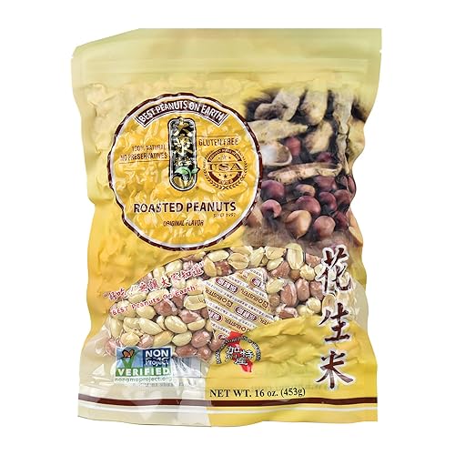 Kh Asian Style Roasted Peanuts  100% Natural (Pack Of 2 16Oz Vacuum Sealed Bags)