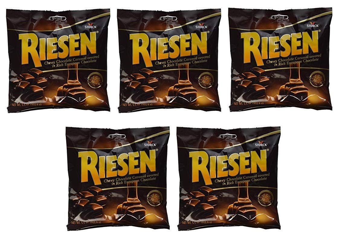 Riesen Chocolate Carmels Candy, 5.5 Oz (Pack Of 5)