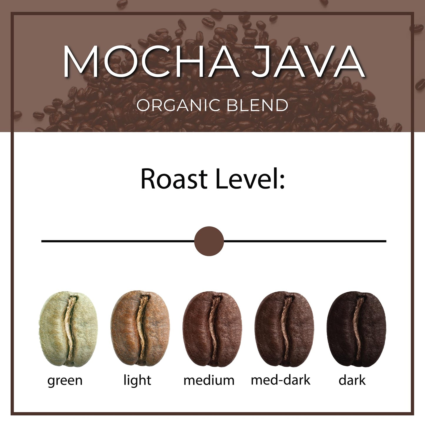 The Bean Organic Coffee Company Mocha Java, Medium Roast, Whole Bean Coffee, 16-Ounce Bag
