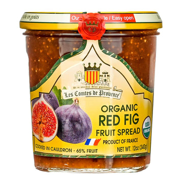 Fig Jam Spread USDA Organic Preserve - 12 oz / 340 g - Made in France Traditional Jam Non GMO Gluten Free