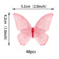 48 Pcs Edible Butterfly Cupcake Toppers - Wafer Paper For Cake Decorating - Pink Butterfly Theme Baby Shower, Wedding, Birthday
