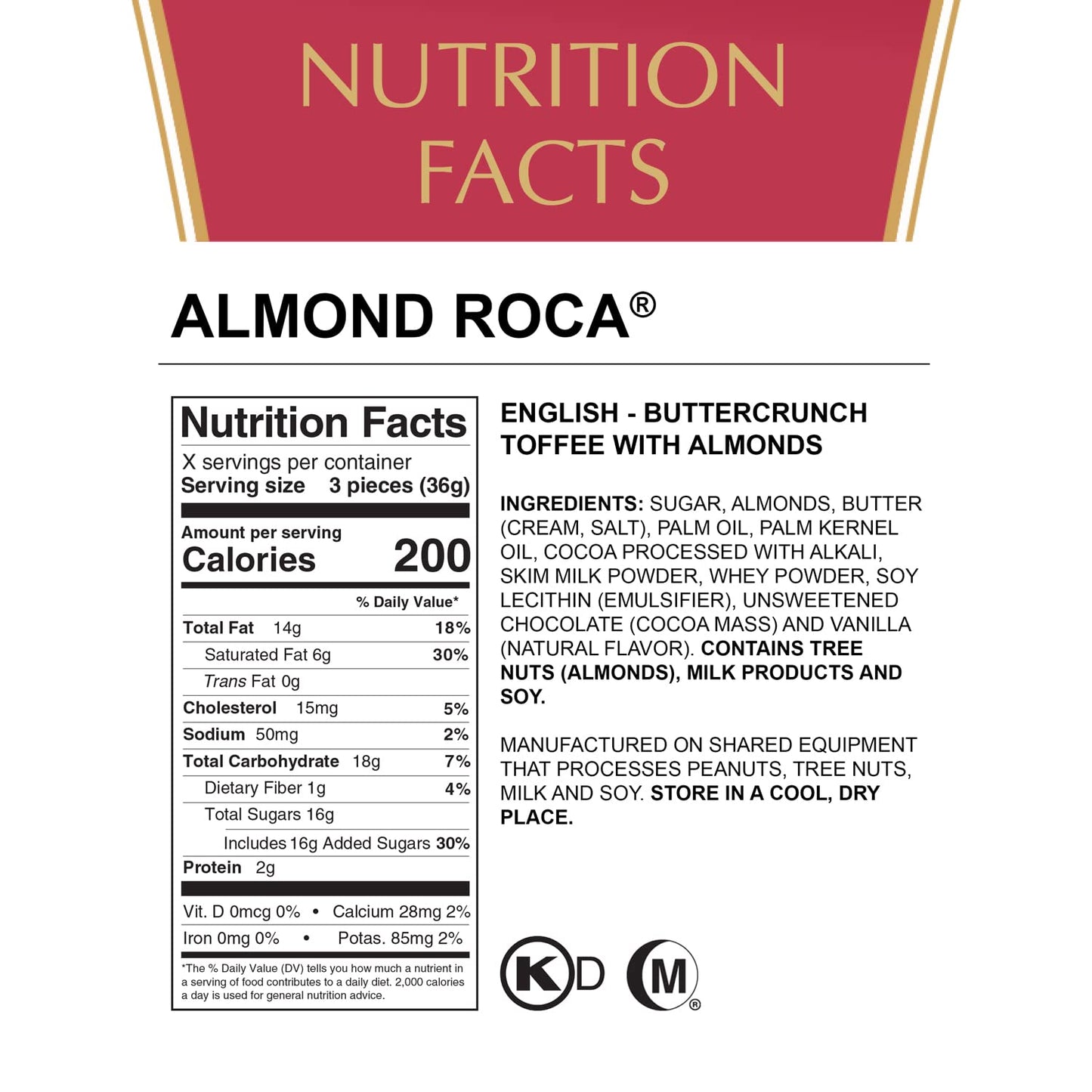 Brown & Haley Almond ROCA Buttercrunch Toffee Candy, Individually Wrapped, 10 Ounce (Pack of 4)