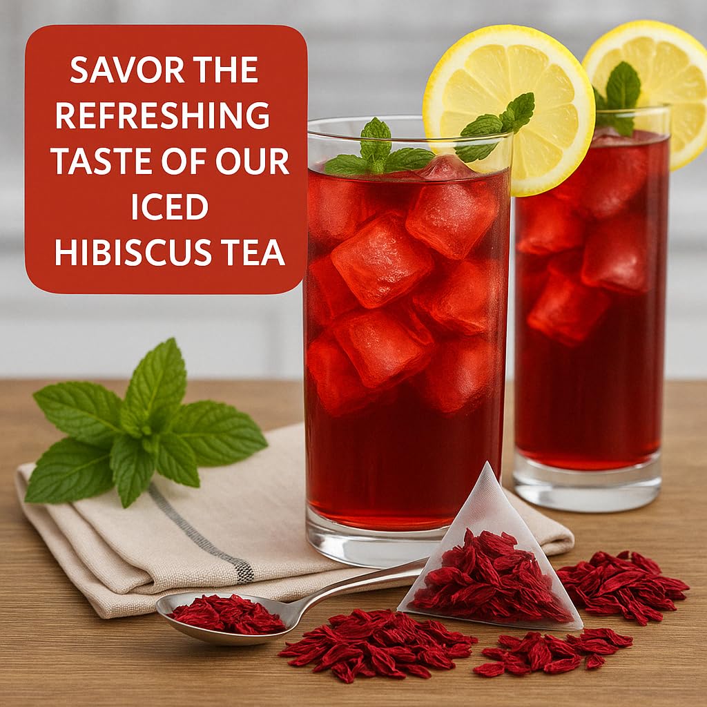 Tozzy Organic Hibiscus Tea - 100 Count, Plant-Based Pyramid Tea Bags