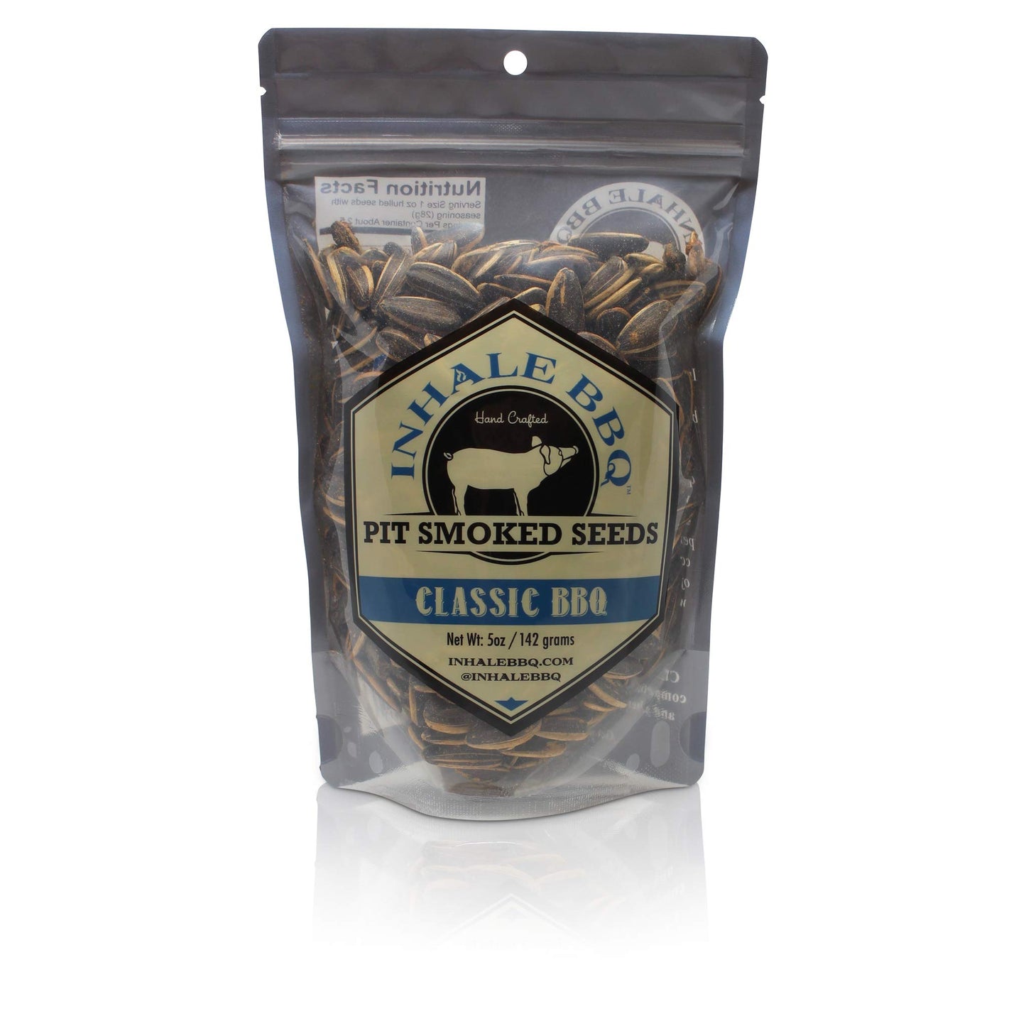 Inhale BBQ Pit Smoked Classic BBQ Sunflower Seeds, 5 Ounces, 2 Packs