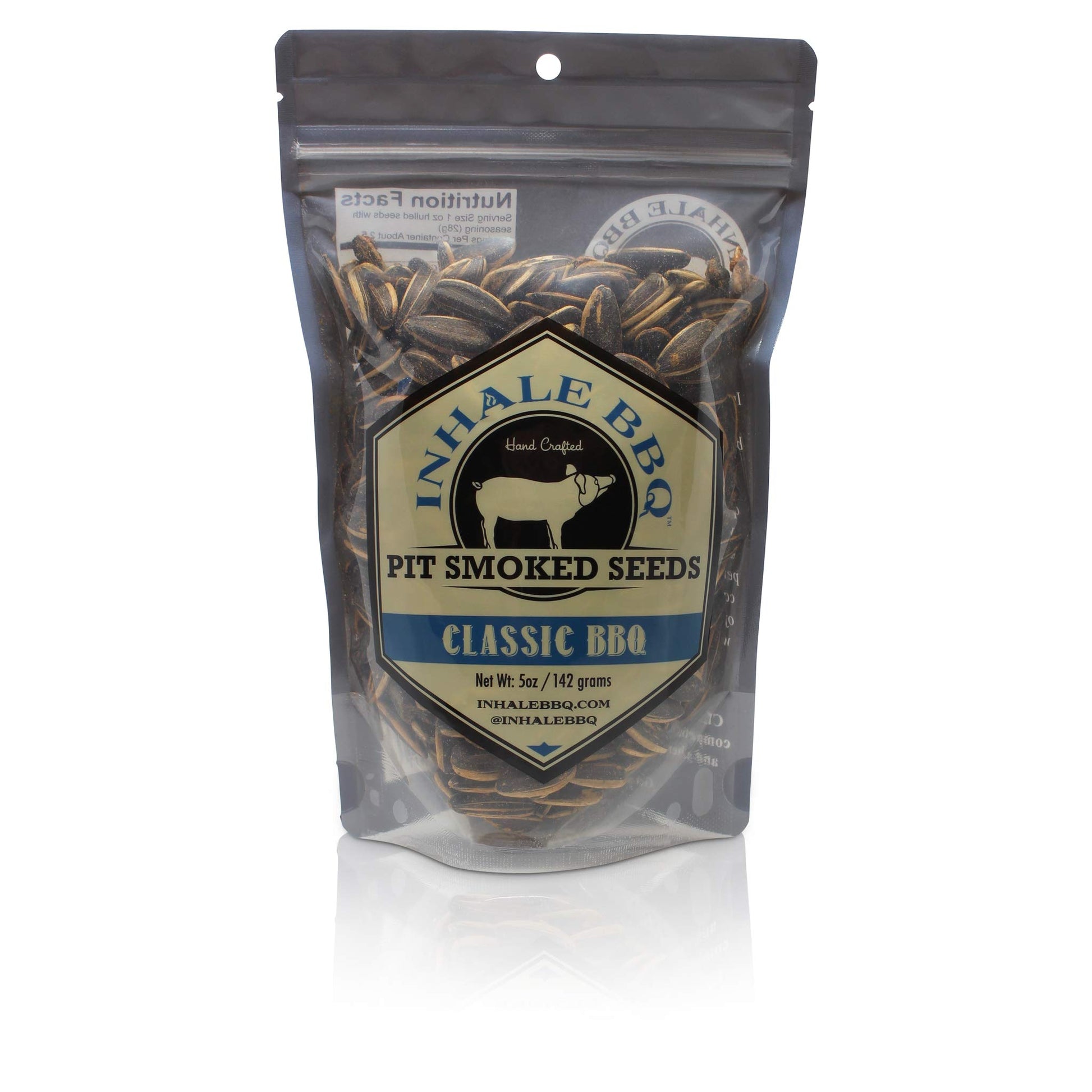 Inhale BBQ Pit Smoked Classic BBQ Sunflower Seeds, 5 Ounces, 2 Packs