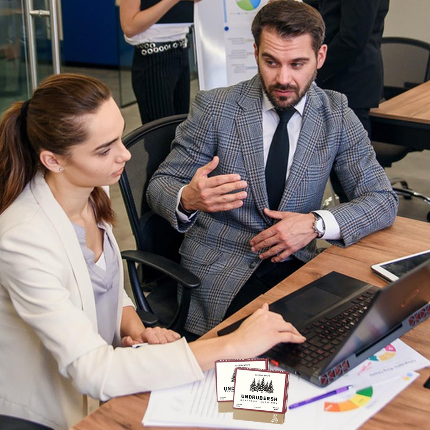 KWOLYKIM Organic Sugar-Free Chewing Gum, Cinnamon Flavor, 1 Count