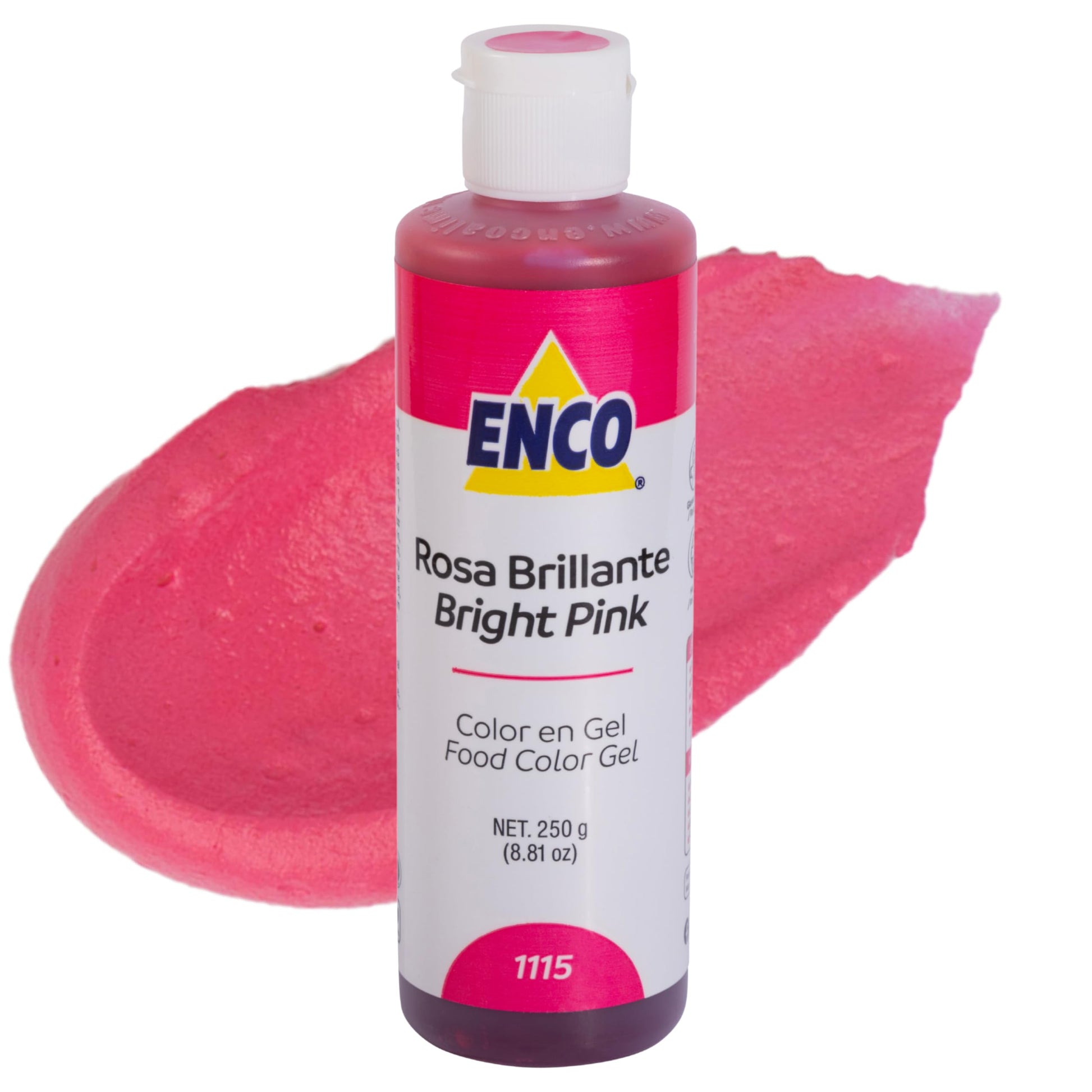 ENCO Food Coloring Gel, Neon Pink, 8.8 oz (250g), Concentrated, Vegan