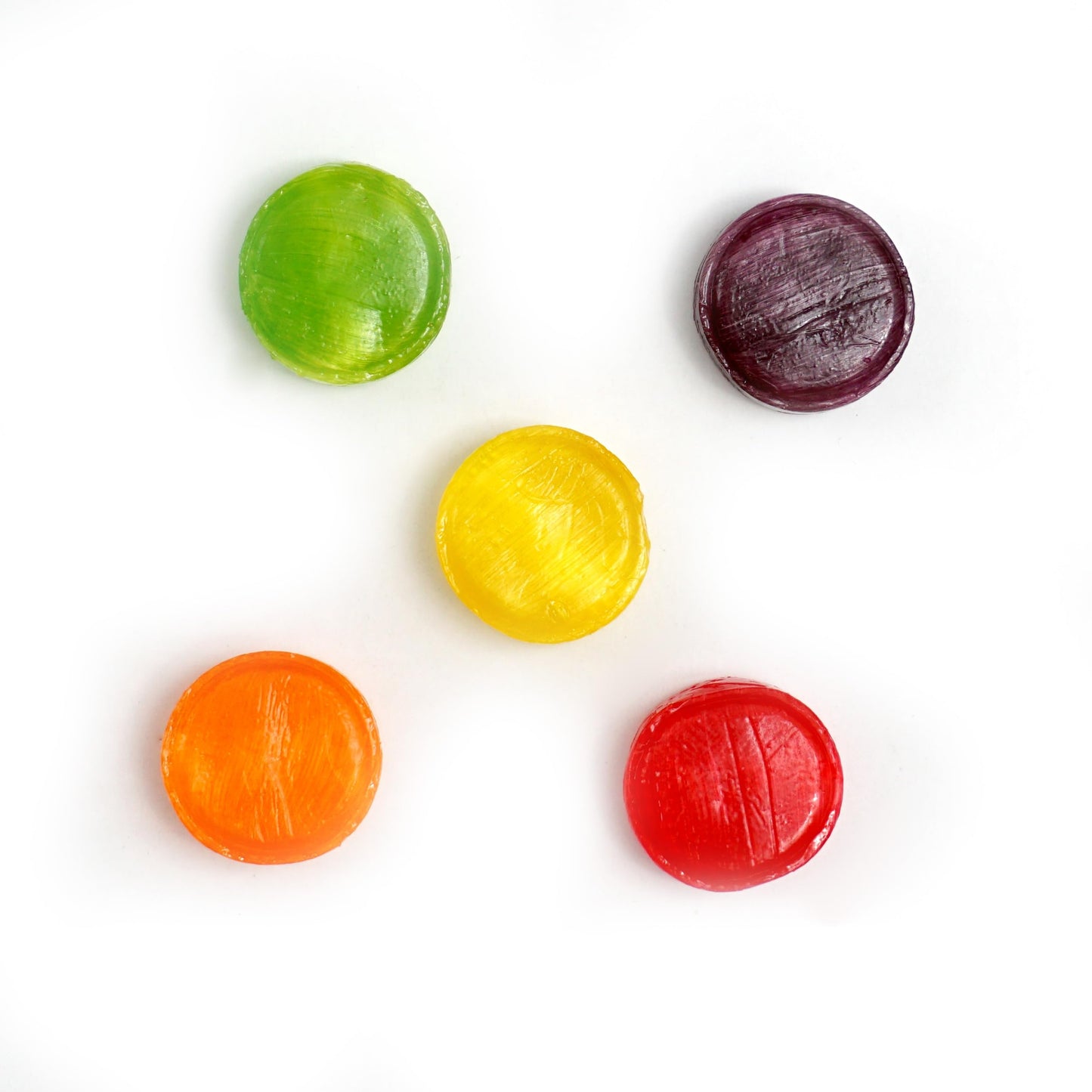 Assorted Fruit Hard Candy, 3 Pound Bulk Candy (Approx. 150 Pcs.), Individually Wrapped Hard Candy, Fruit Discs Candy, The Hampto