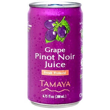 TAMAYA Pinot Noir Grape Juice, NFC, No Sugar Added, Vegan Friendly, 6.75 Fl Oz Mini Cans, Pack of 12