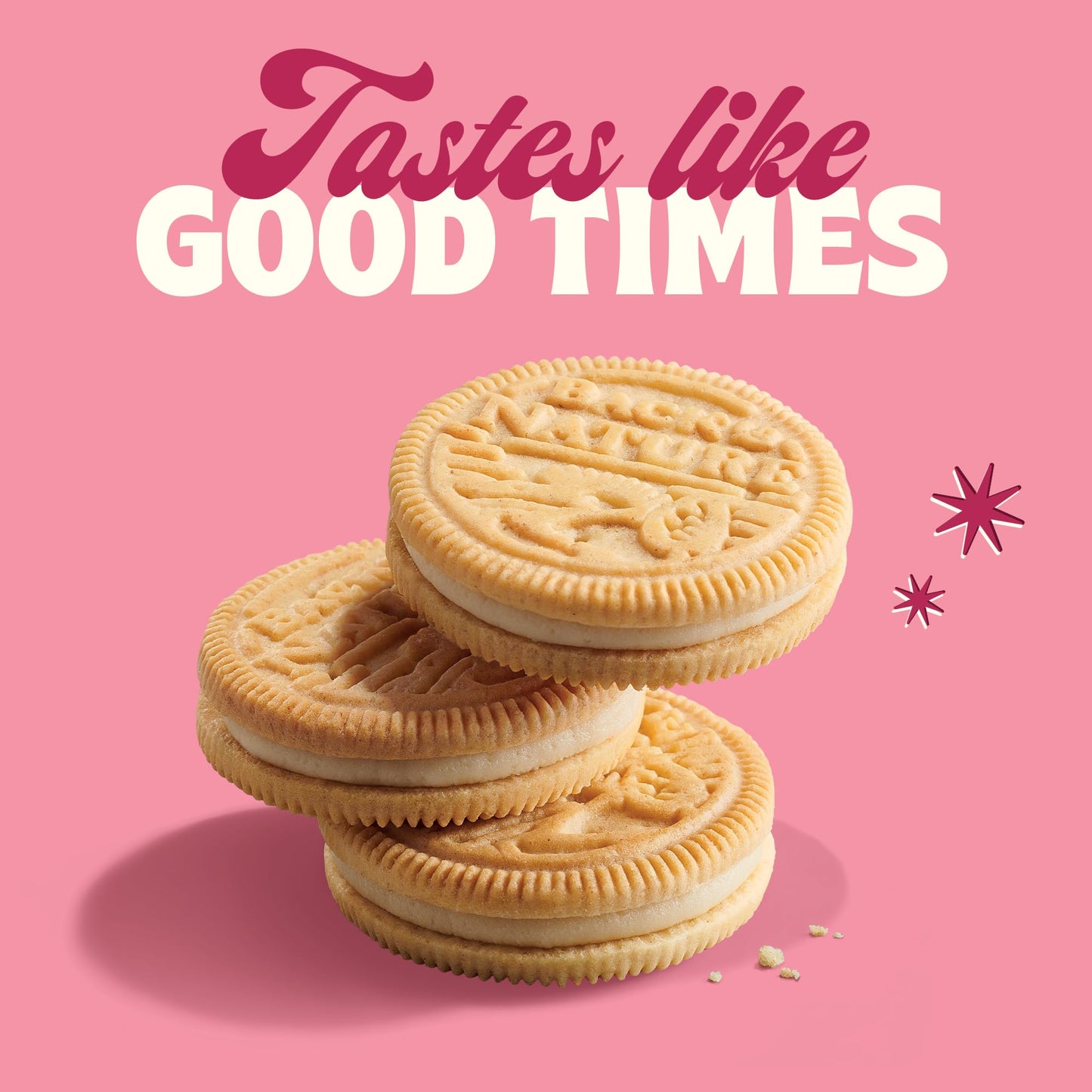 Back to Nature Golden Vanilla Creme Sandwich Cookies, Plant-Based, Non-GMO, 8.25 oz Box
