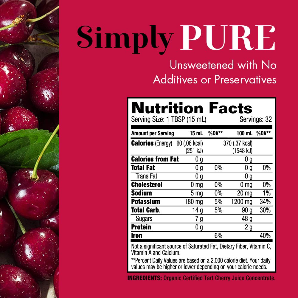 Tart Cherry Ultra 5X Certified : 72495: Liq, (Btl-Glass) 16Oz