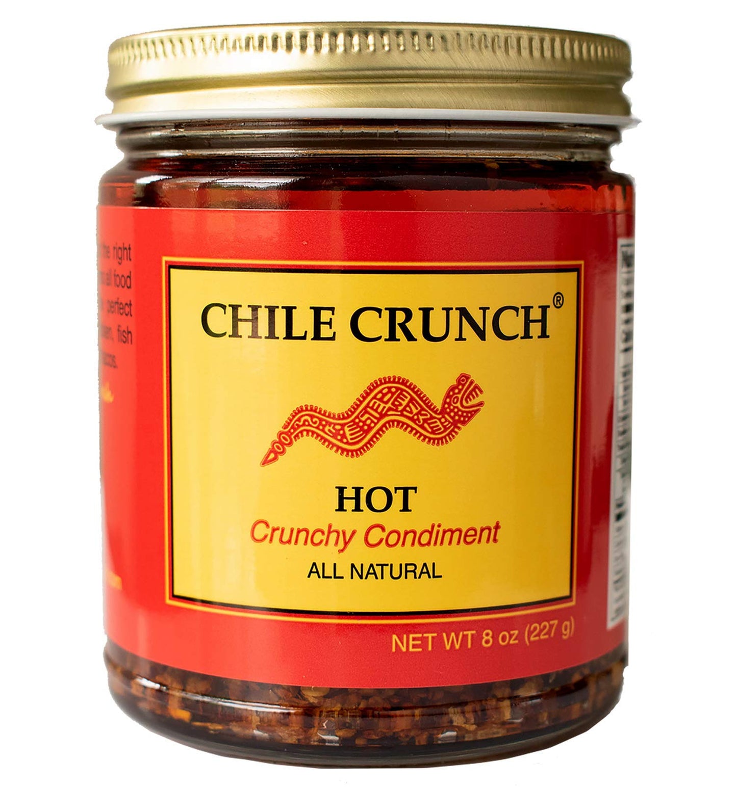 Chile Crunch Spicy Condiment - All Natural Hot Chile Crunch - 8 Ounce Jar