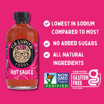 Tia Lupita Hot Sauce Variety Pack - 4 Bottles Of Flavorful Heat - Jalapeo, Salsa Verde, Habanero, Chipotle - Gluten-Free, Non-Gm