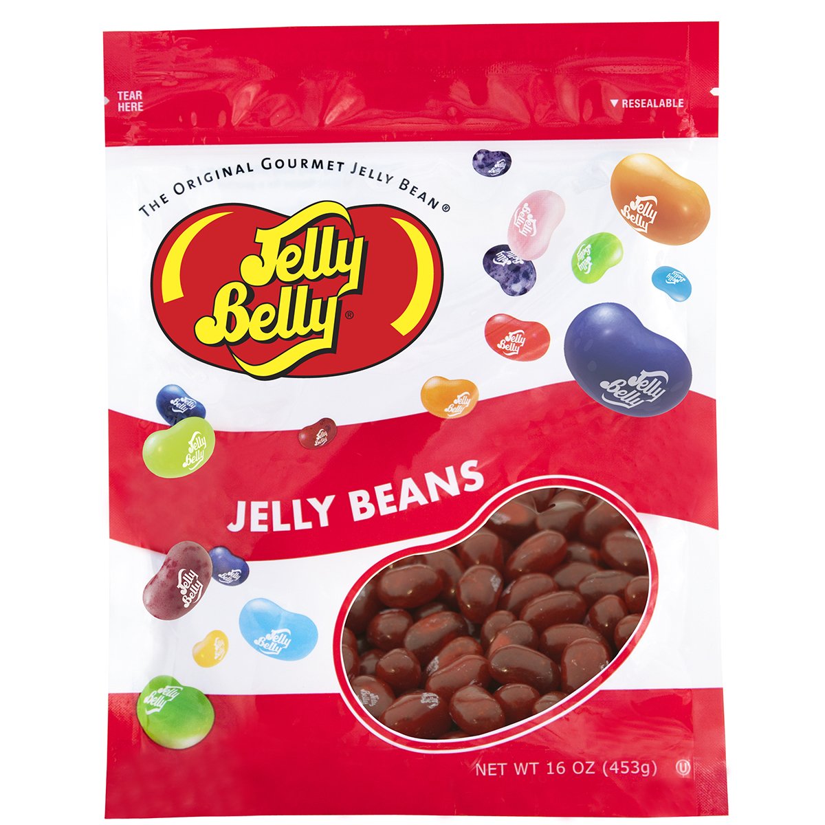 Jelly Belly Raspberry Jelly Beans - 1 Pound (16 Ounces) Resealable Bag - Genuine, Official, Straight from the Source