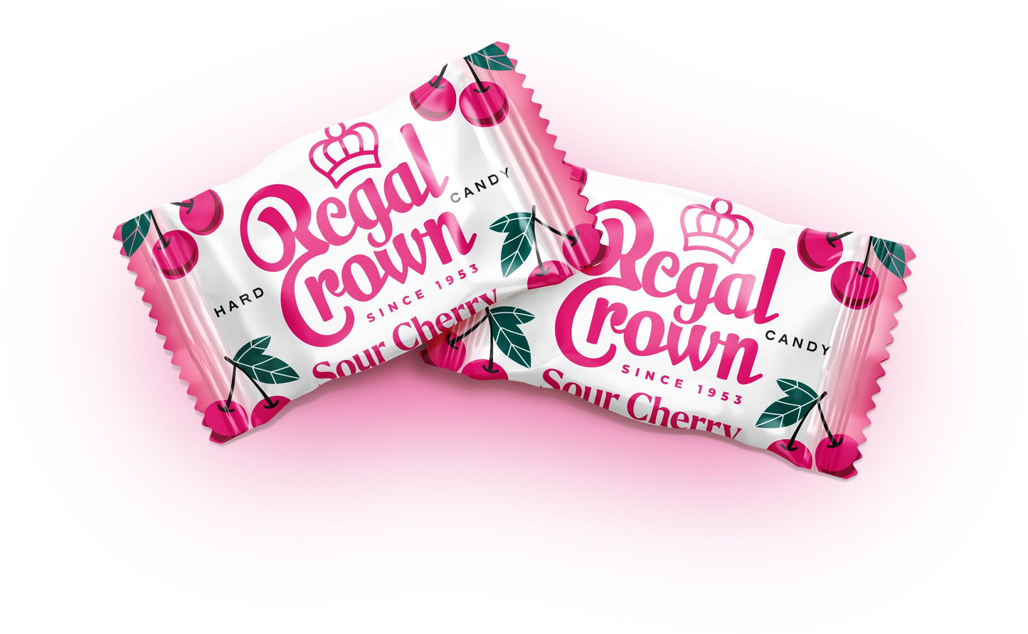 Regal Crown Sour Cherry Candy | Traditional Sour Cherries Candy | Tart and Tangy Old Fashioned Sour Cherry Hard Candy Brought To