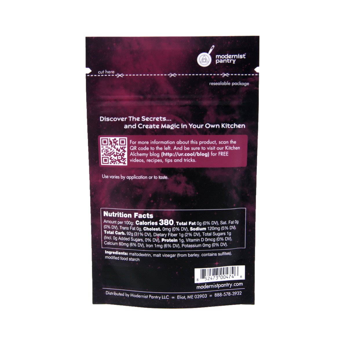 Malt Vinegar Powder Vegan Ou Kosher Certified - 50G/2Oz