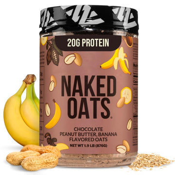 Naked Nutrition Chocolate PB Banana Overnight Oats, 20g Protein, Gluten-Free, 30.4 Ounce