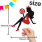 58 Red & Black Sitting Girl Silhouette Cake Topper Decorations With Glamour For Lady 58 Birthday Theme Queen Sexy Party Decor Su