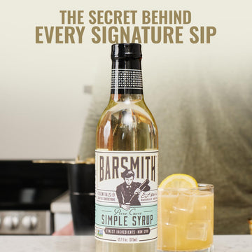 Barsmith Simple Syrup Cocktail Mixer, Pure Cane Sugar, 12.7 Fl Oz, Non-GMO, Pack of 1