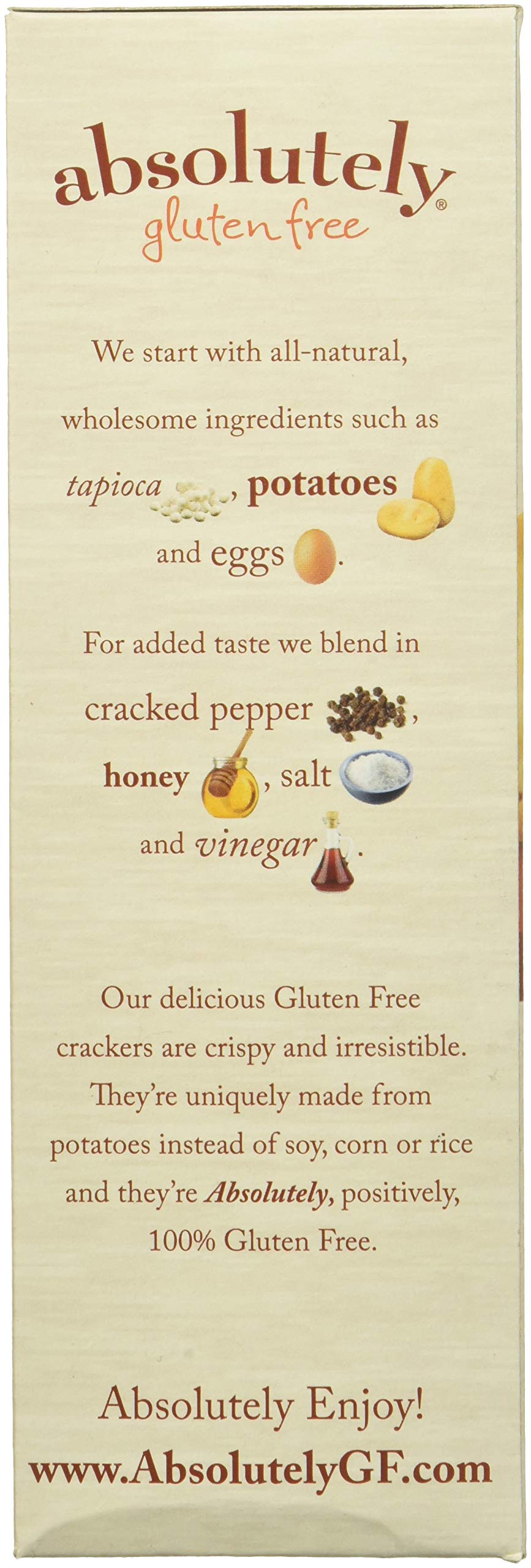 Absolutely Gluten Free, Crackers, Cracked Pepper, 4.4oz [Pack of 6]