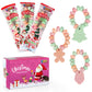 40 Pack Christmas Candy - Individually Wrapped Holiday Themed Candy Bracelets Bulk, Use for Stocking Stuffers(Santa, Christmas T